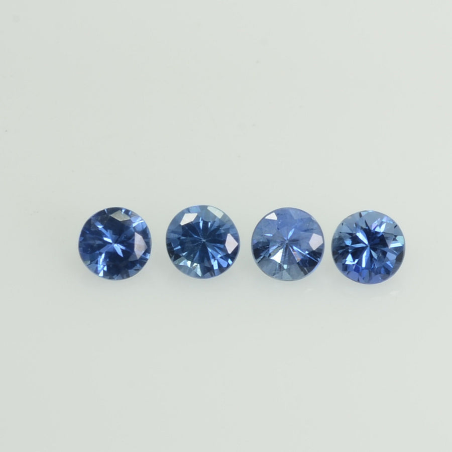 2.7-3.2 mm Natural BlueSapphire Loose Gemstone Round Diamond Cut Cleanish Quality Color