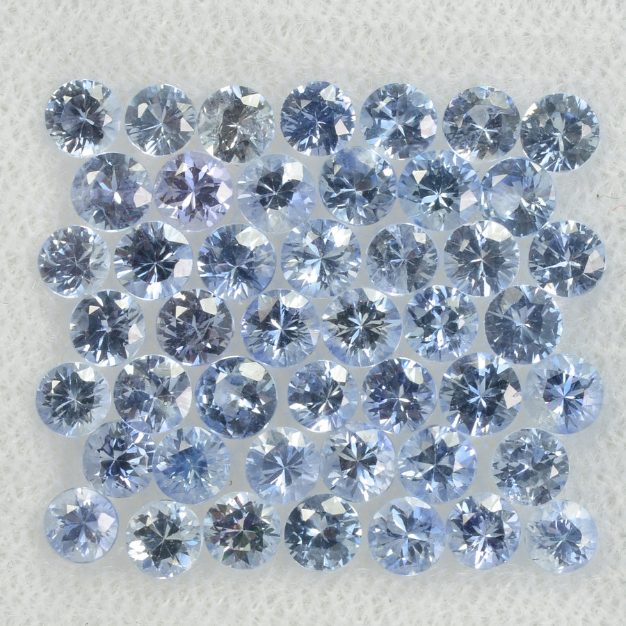 3.0 mm Natural BlueSapphire Loose Gemstone Round Diamond Cut Cleanish Quality Color - Thai Gems Export Ltd.