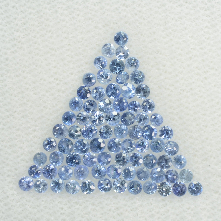 0.8-2.8 mm Natural BlueSapphire Loose Gemstone Round Diamond Cut Vs Quality Color