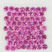 2.5 mm Natural Pink Sapphire Loose Gemstone Round Diamond Cut Cleanish Quality AAA Color