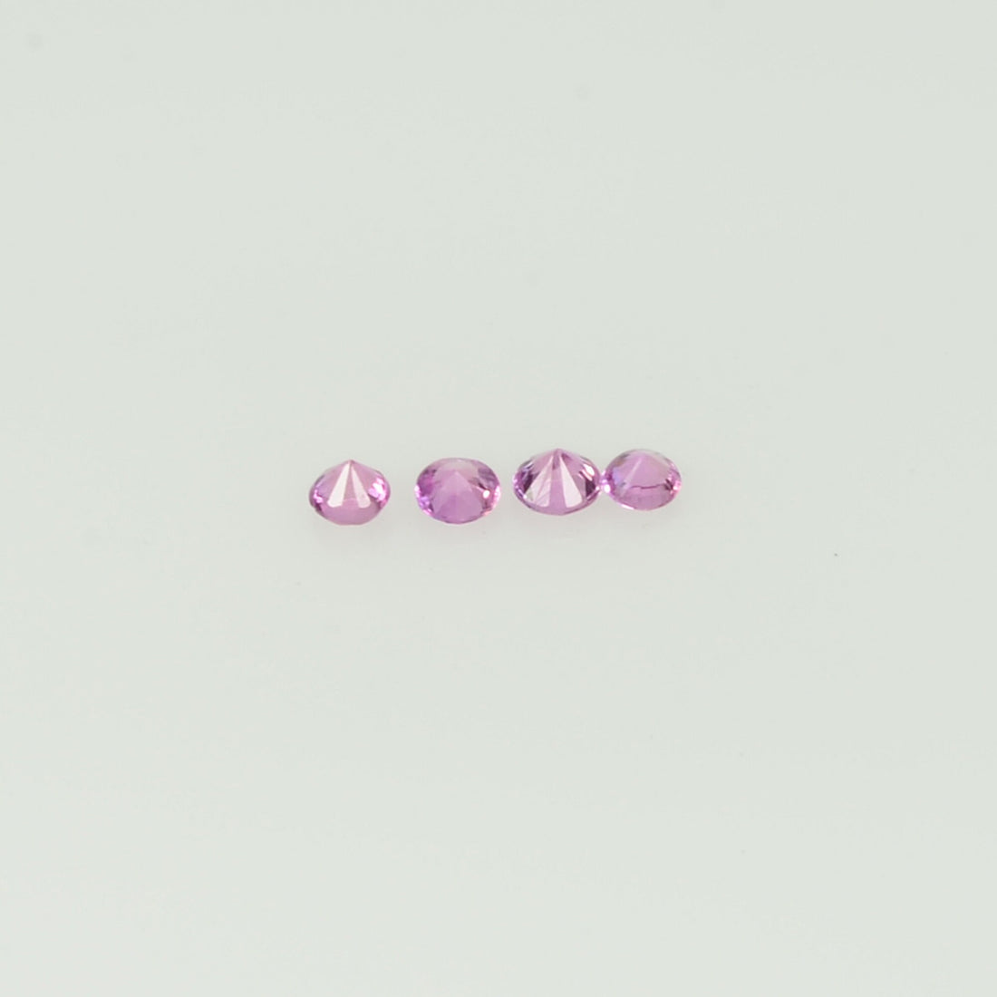 1.4-1.7 mm Natural Pink Sapphire Loose Gemstone Round Diamond Cut Cleanish Quality Color