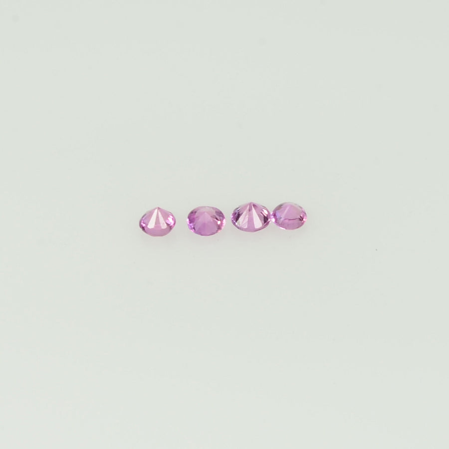 1.4-1.7 mm Natural Pink Sapphire Loose Gemstone Round Diamond Cut Cleanish Quality Color