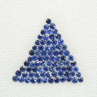 1.4-1.7 mm Natural BlueSapphire Loose Gemstone Round Diamond Cut Vs Quality AA Color
