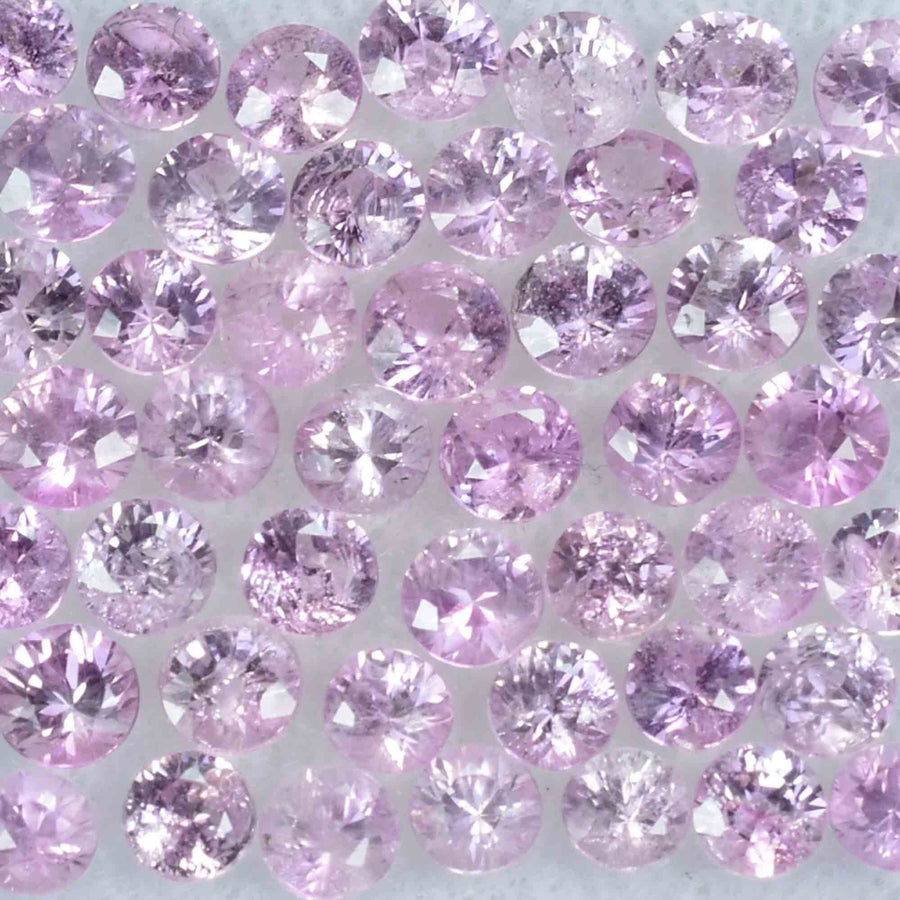 1.8-4 mm Natural Pink Sapphire Loose Gemstone Round Diamond Cut Pk Quality Color