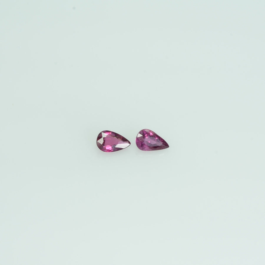 5x3 mm Lot Natural Ruby Loose Gemstone Pear Cut