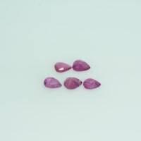 5x4 mm Natural Ruby Loose Gemstone Pear Cut