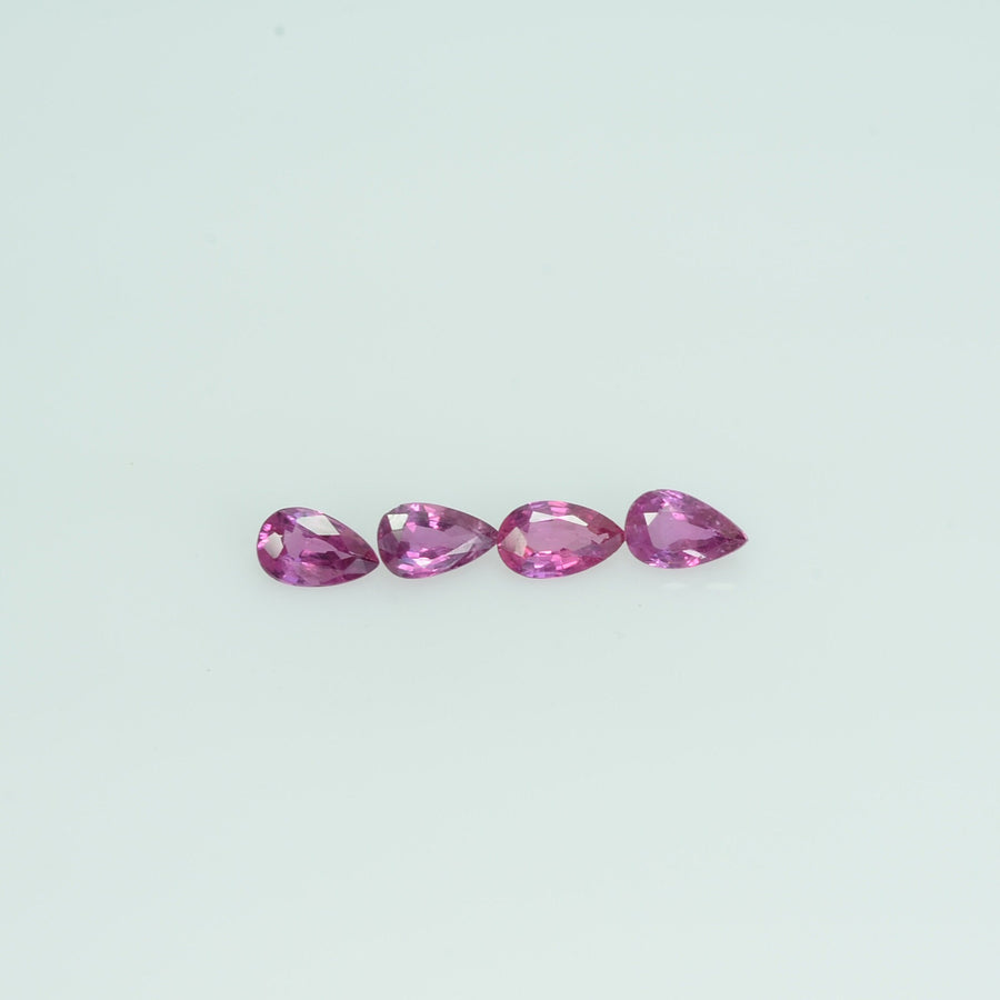 5x3 mm Lot Natural Ruby Loose Gemstone Pear Cut