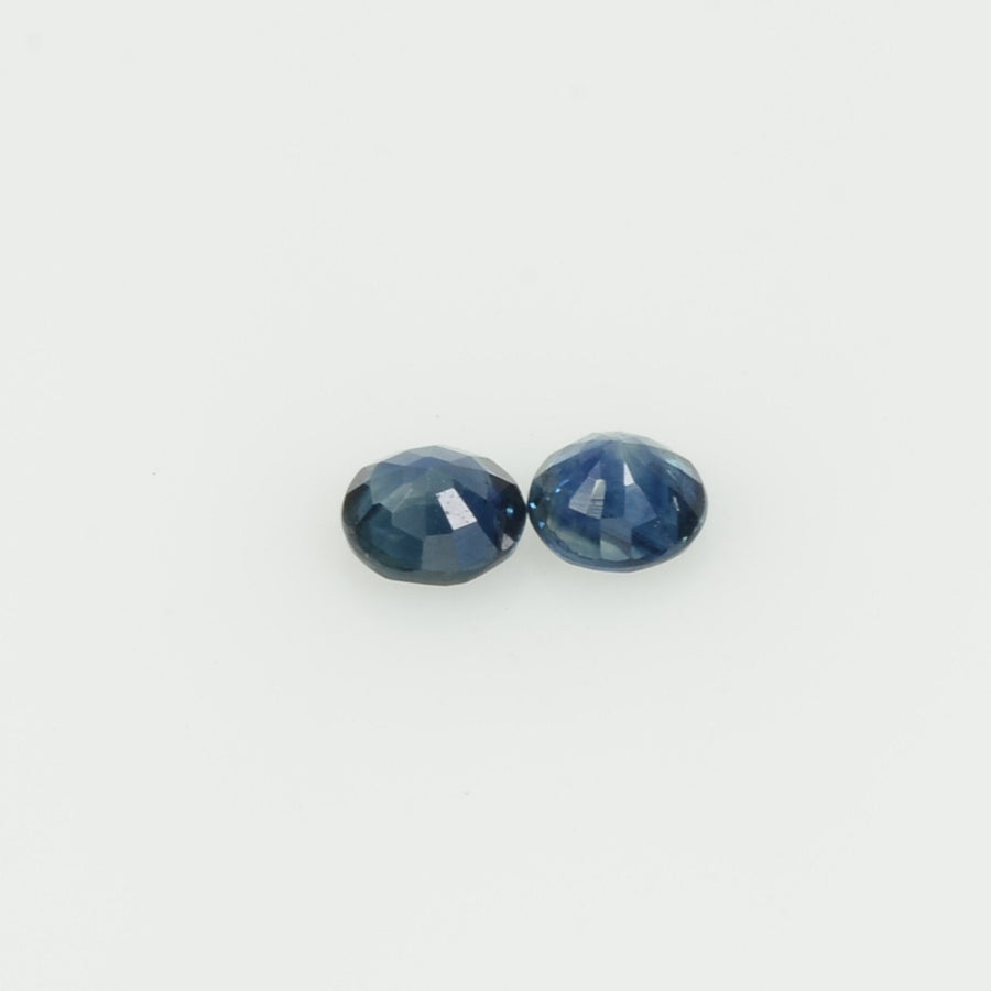 3.5-3.6 mm Natural Blue Sapphire Loose Pair Gemstone Round Cut