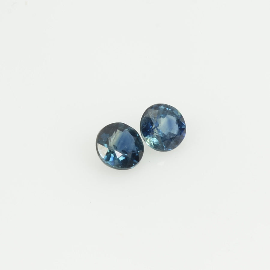 3.5-3.6 mm Natural Blue Sapphire Loose Pair Gemstone Round Cut