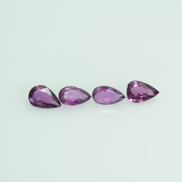 6x4 mm Natural Ruby Loose Gemstone Pear Cut