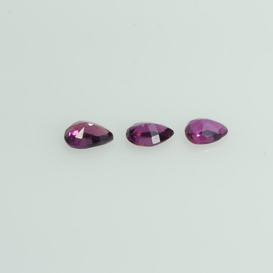 3x2 mm Natural Ruby Loose Gemstone Pear Cut