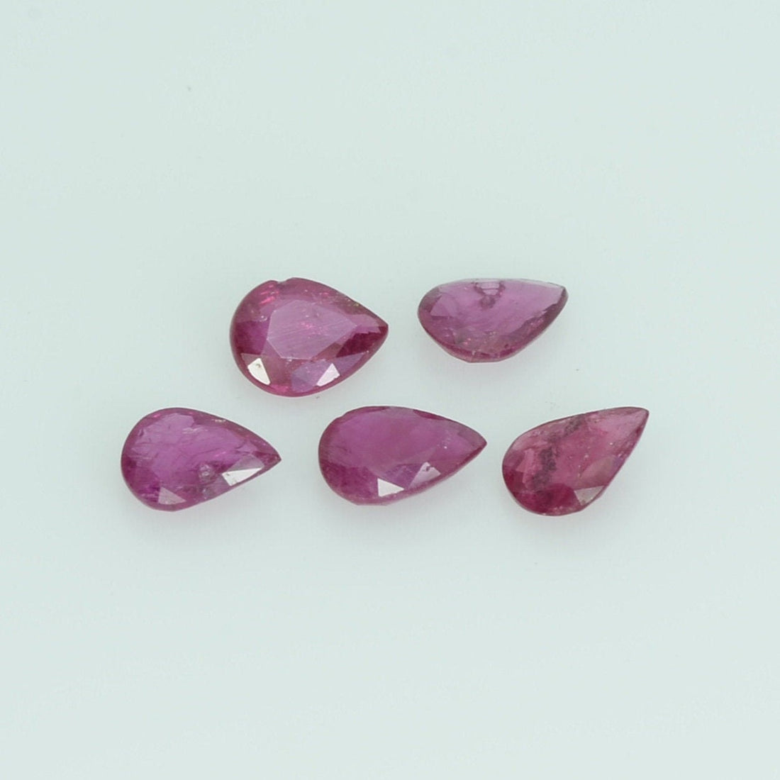 5x4 mm Natural Ruby Loose Gemstone Pear Cut