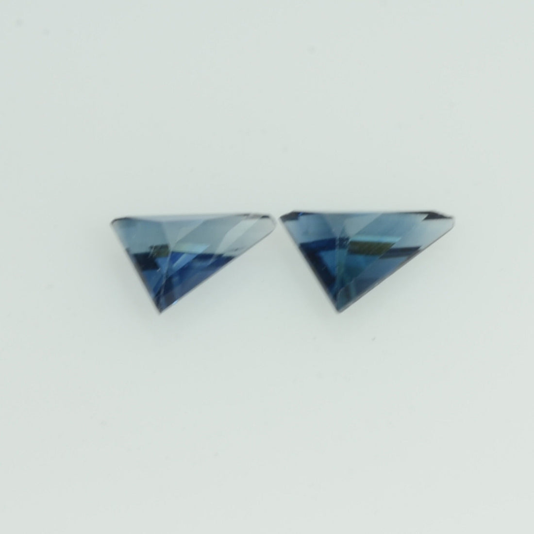 Natural Teal Blue Green Sapphire Loose Gemstone Triangle Cut Pair