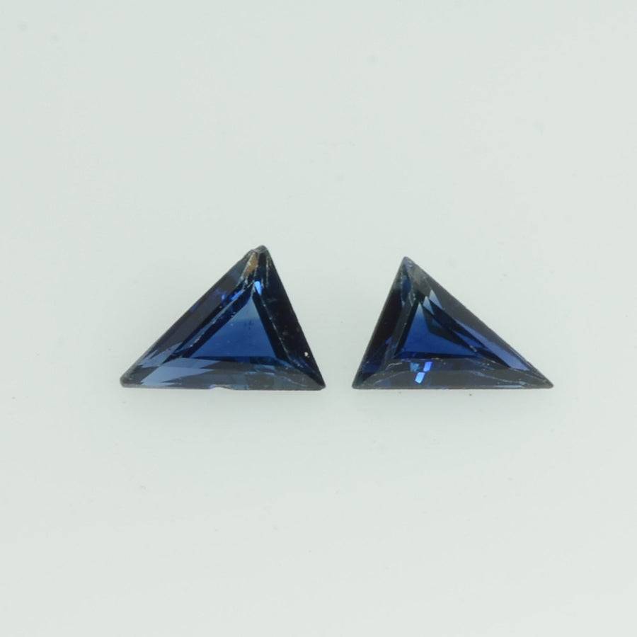 Natural Teal Blue Green Sapphire Loose Gemstone Triangle Cut Pair