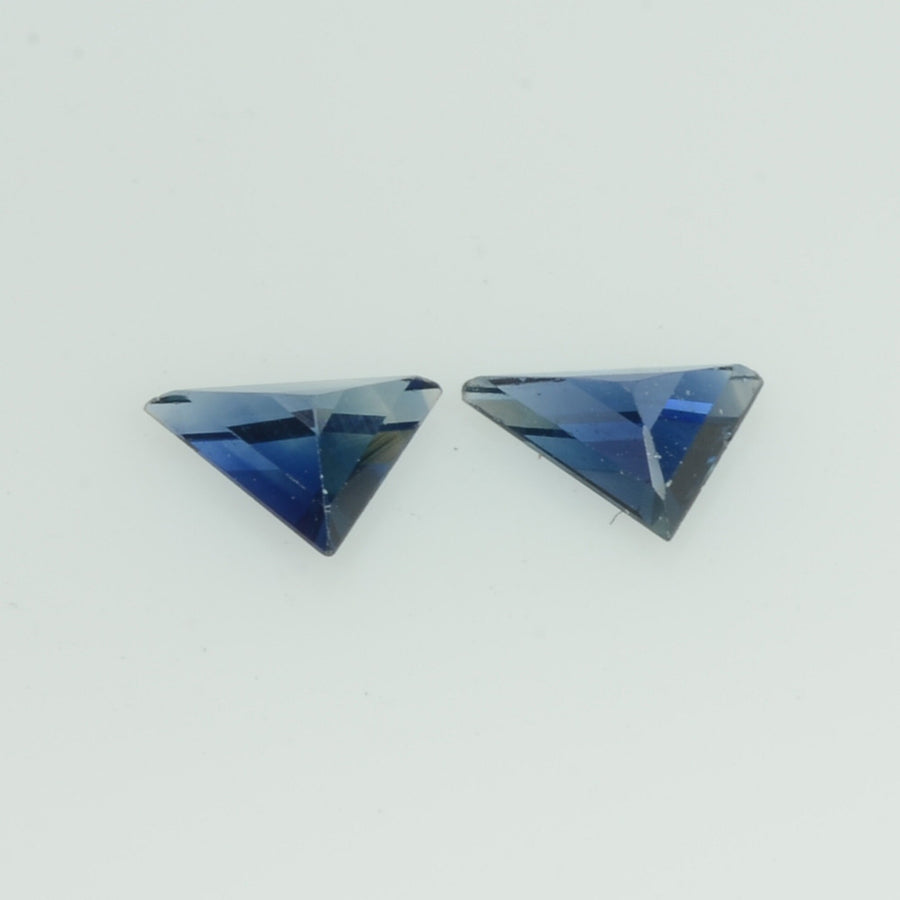 Natural Teal Blue Green Sapphire Loose Gemstone Triangle Cut Pair