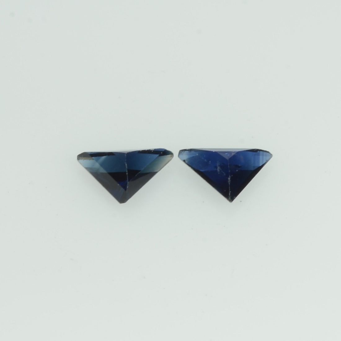 Natural Blue Sapphire Loose Gemstone Triangle Cut Pair