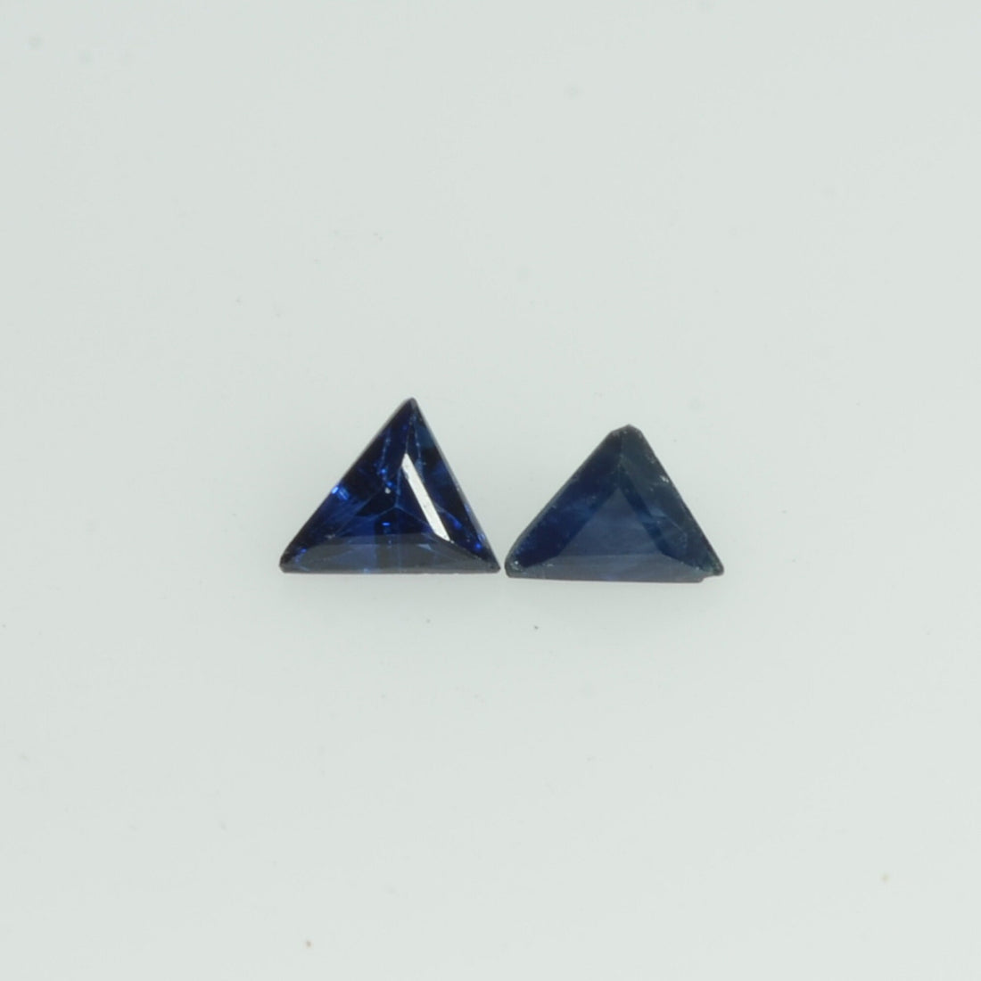 Natural Blue Sapphire Loose Gemstone Triangle Cut Pair