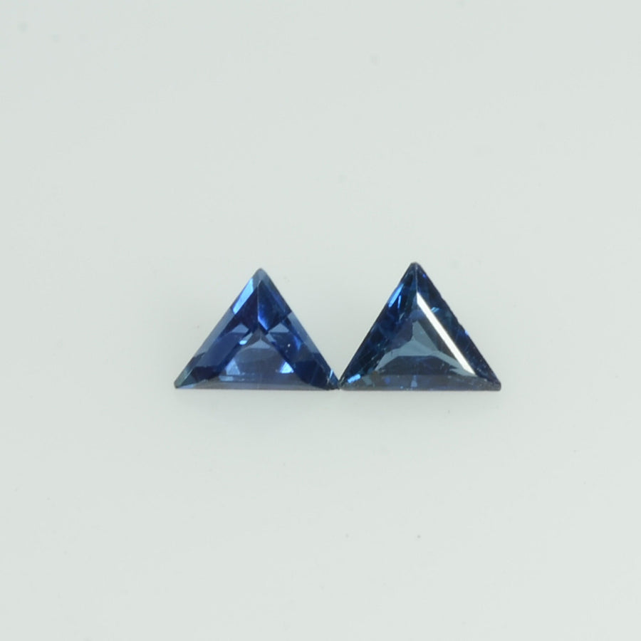 Natural Blue Sapphire Loose Gemstone Triangle Cut Pair