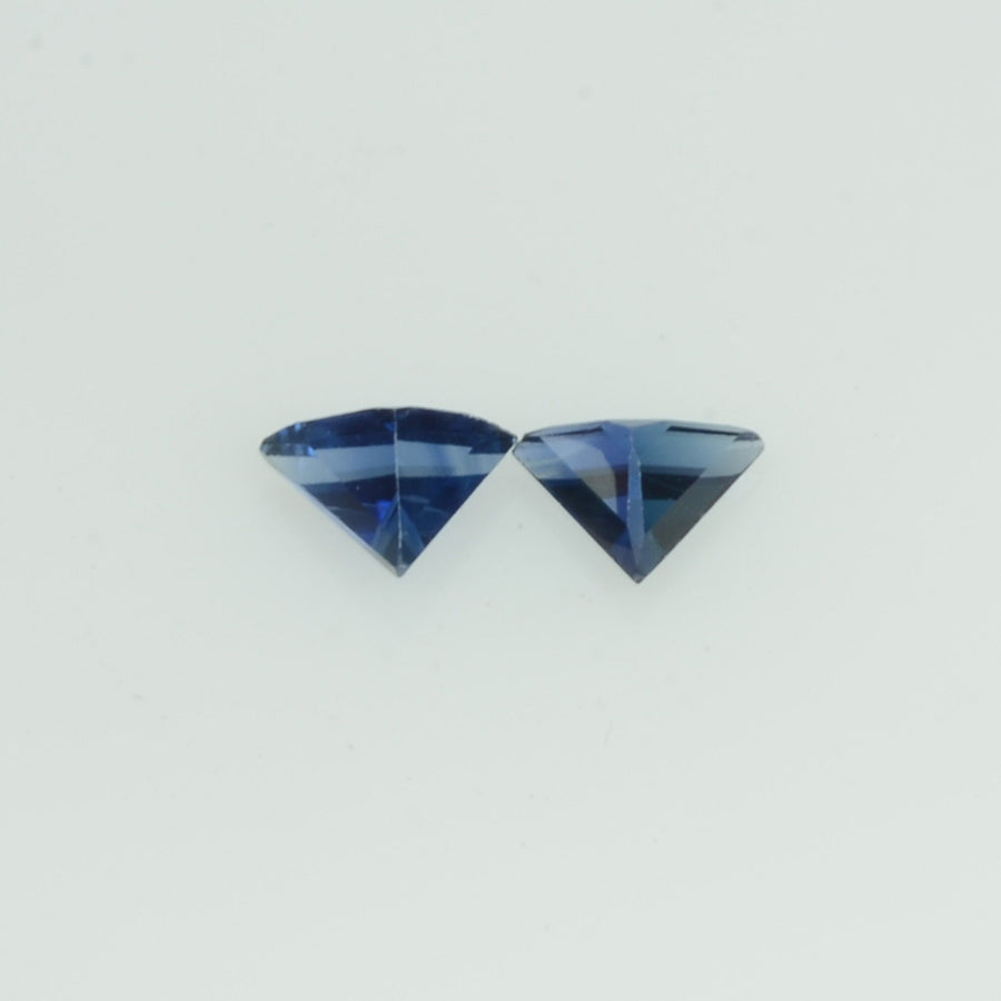 Natural Blue Sapphire Loose Gemstone Triangle Cut Pair