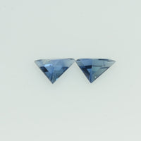 Natural Blue Sapphire Loose Gemstone Triangle Cut Pair