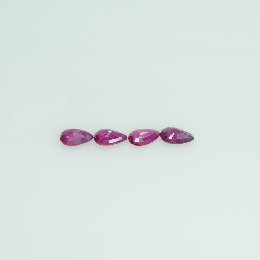 5x3 mm Natural Ruby Loose Gemstone Pear Cut