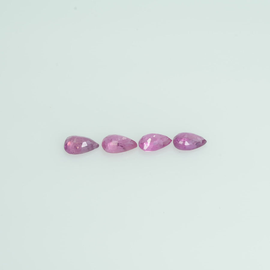 5x3 mm Natural Ruby Loose Gemstone Pear Cut