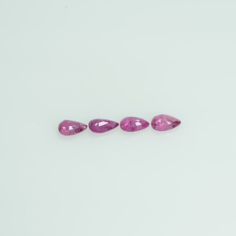 5x3 mm Natural Ruby Loose Gemstone Pear Cut