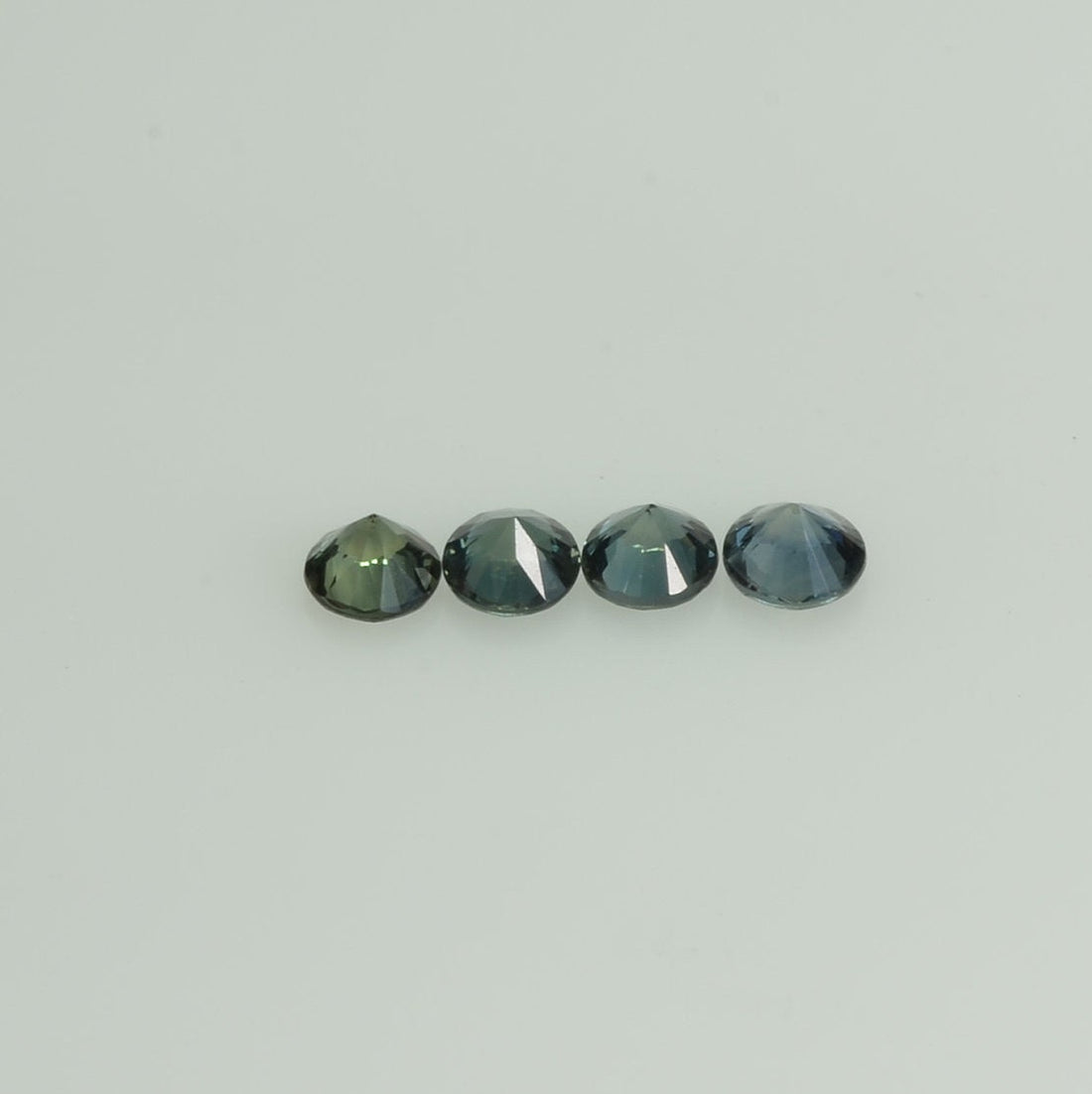 1.4-3.5 mm Natural Blue Green Teal Sapphire Loose Gemstone Round Cut