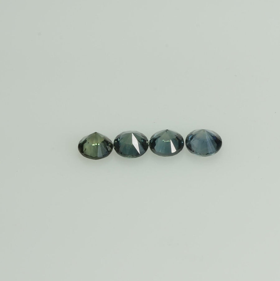 1.4-3.5 mm Natural Blue Green Teal Sapphire Loose Gemstone Round Cut