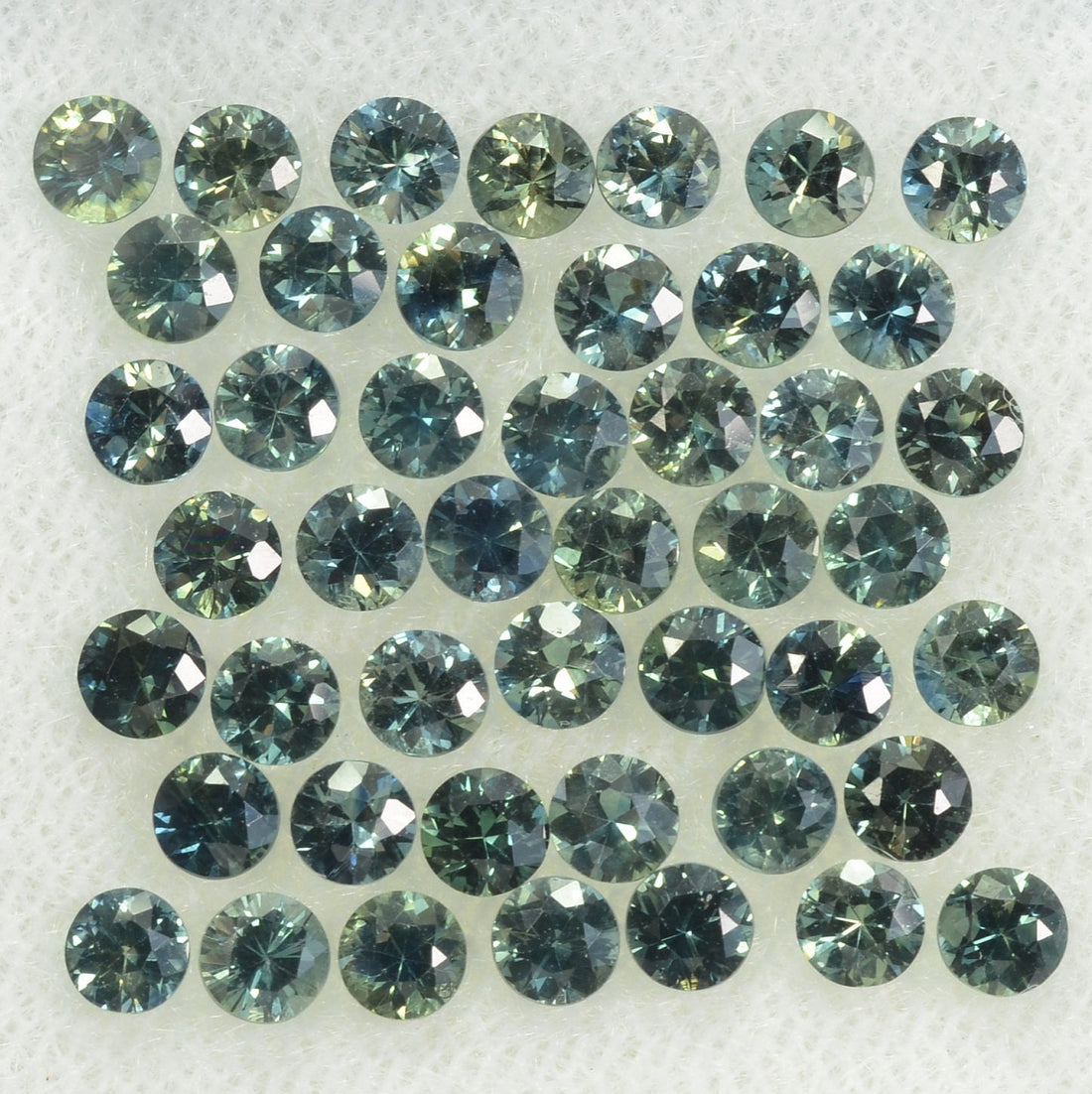 1.4-3.5 mm Natural Blue Green Teal Sapphire Loose Gemstone Round Cut