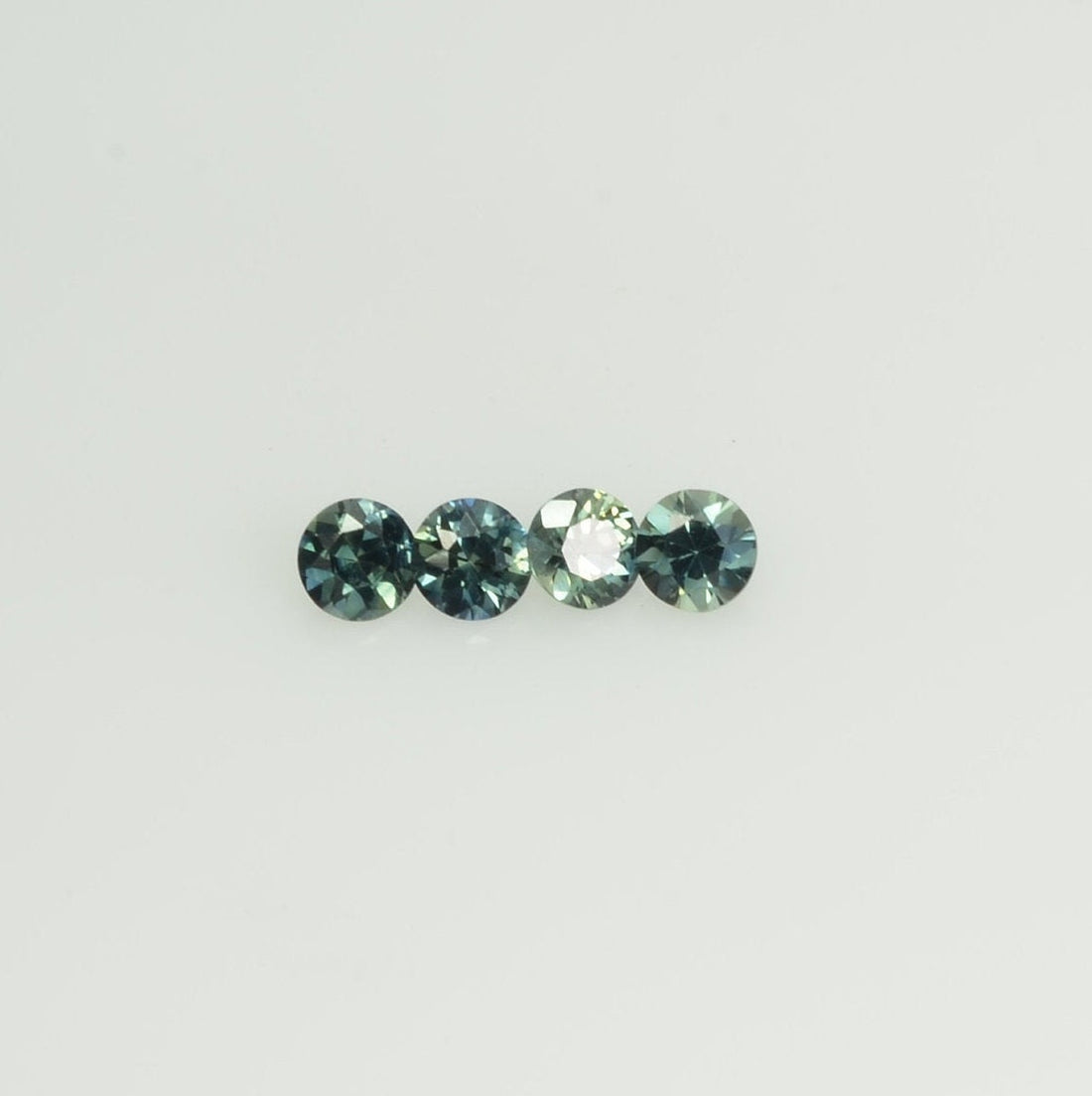 1.4-3.5 mm Natural Blue Green Teal Sapphire Loose Gemstone Round Cut