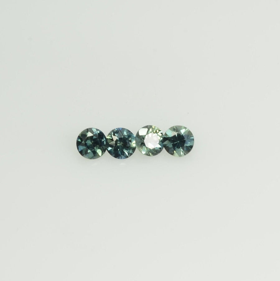 1.4-3.5 mm Natural Blue Green Teal Sapphire Loose Gemstone Round Cut