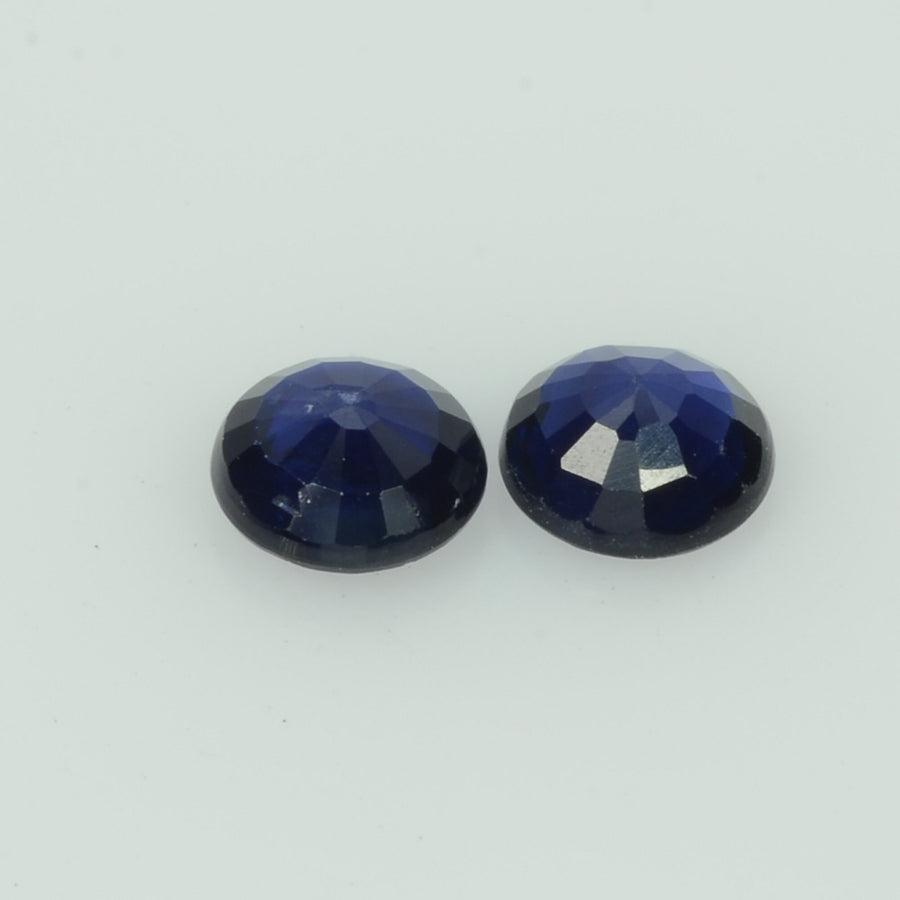 4.5 mm Natural Blue Sapphire Loose Pair Gemstone Round Cut