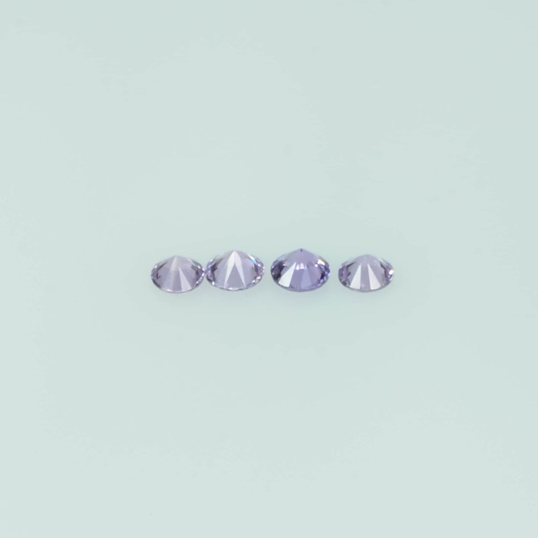 2.1-4.6 Natural Purple Sapphire Loose Gemstone Round Diamond Cut Cleanish Quality