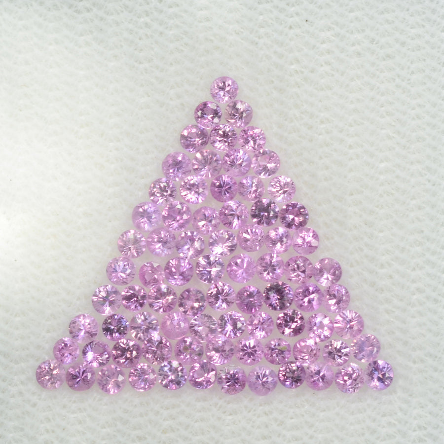 1.3-3.5 Natural Pink Sapphire Loose Gemstone Round Diamond Cut Cleanish Quality - Thai Gems Export Ltd.
