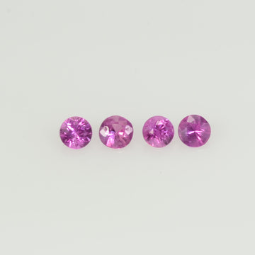 2.5 mm Natural Pink Sapphire Loose Gemstone Round Diamond Cut VS Quality Color - Thai Gems Export Ltd.