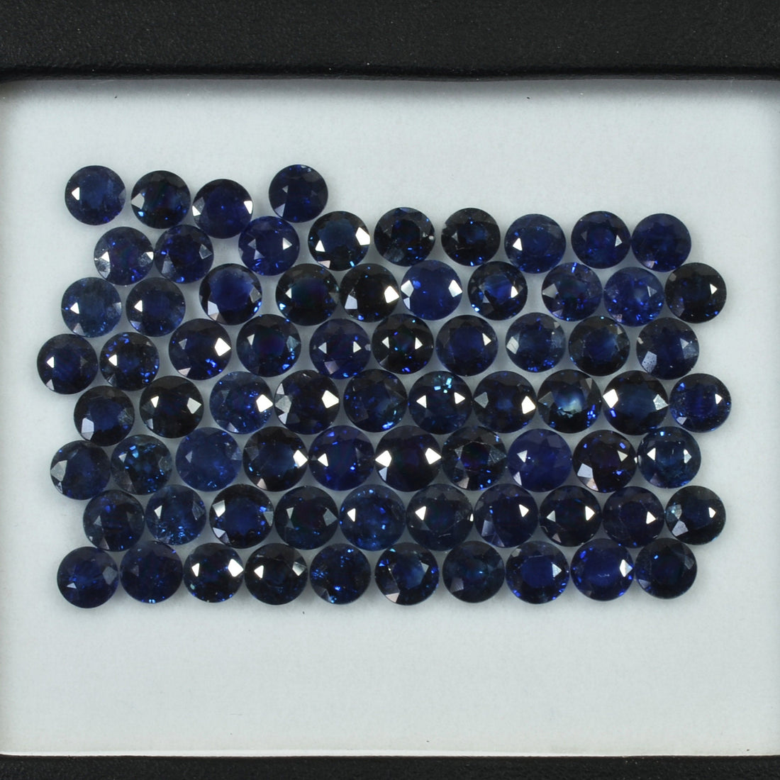 4.2-5.3 MM Natural Blue Sapphire Loose Gemstone Round Cut