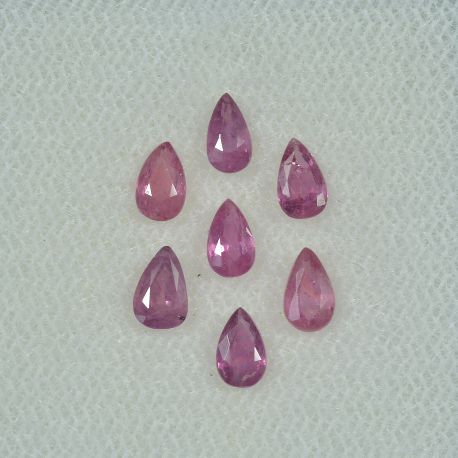 5x3 mm Natural Ruby Loose Gemstone Pear Cut