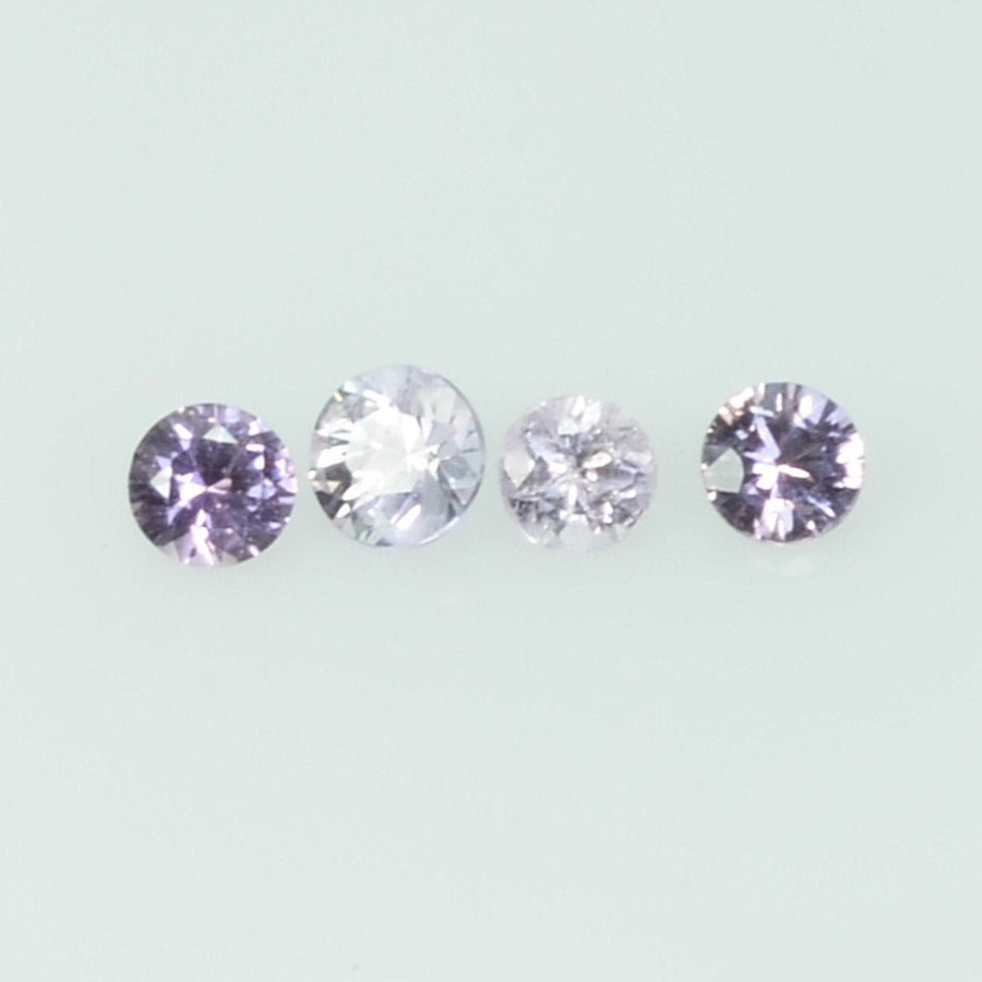 2-4.5 mm Natural Purple Sapphire Loose Gemstone Round Diamond Cut Cleanish Quality