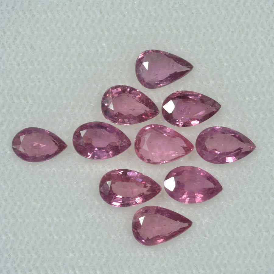 6x4 mm Natural Ruby Loose Gemstone Pear Cut