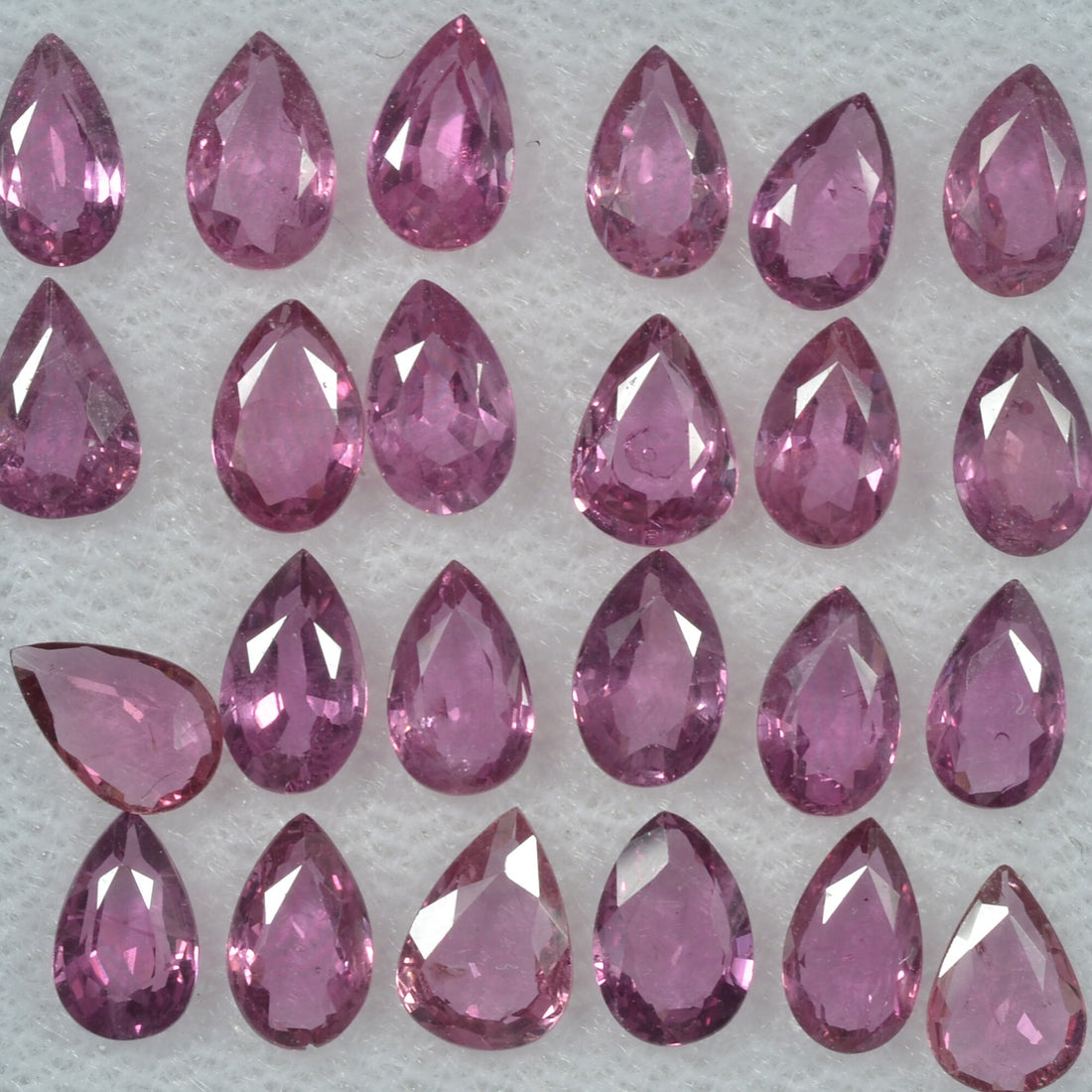 6x4 mm Natural Ruby Loose Gemstone Pear Cut