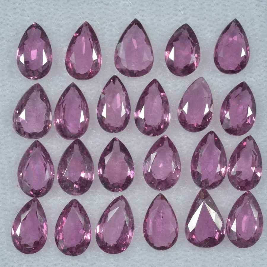 6x4 mm Natural Ruby Loose Gemstone Pear Cut