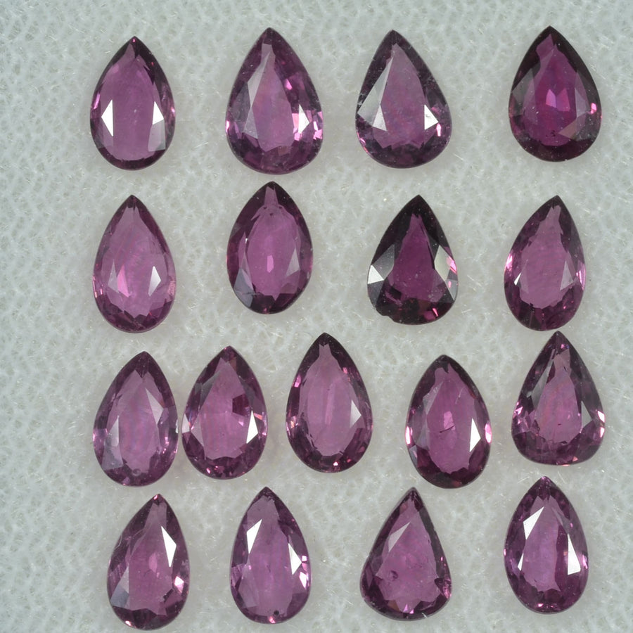 6x4 mm Natural Ruby Loose Gemstone Pear Cut