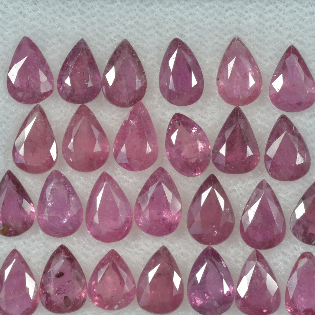 6x4 mm Lot Natural Ruby Loose Gemstone Pear Cut