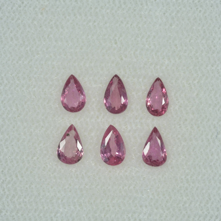 5x3 mm Lot Natural Ruby Loose Gemstone Pear Cut