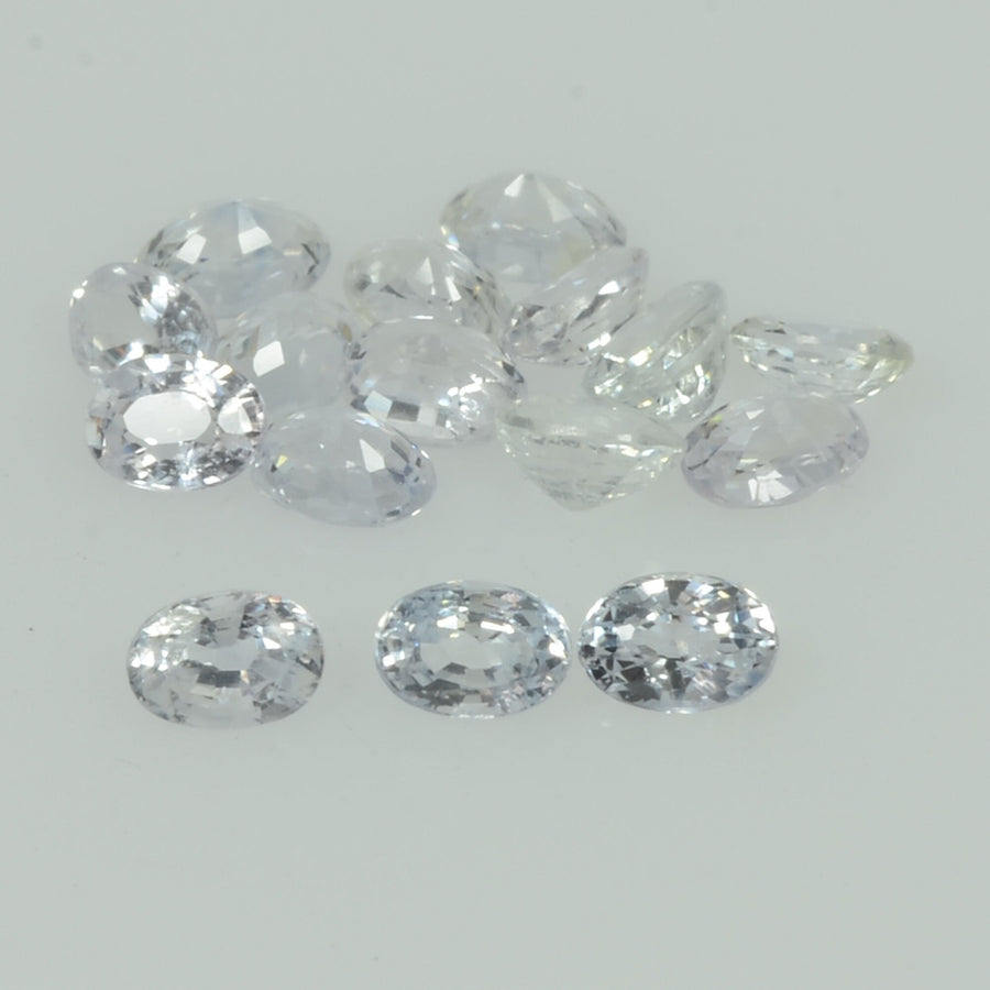 Natural white Sapphire Loose Gemstone Oval Cut
