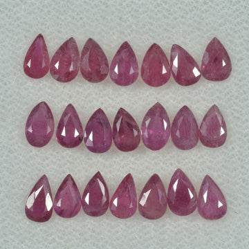 5x3 mm Lot Natural Ruby Loose Gemstone Pear Cut