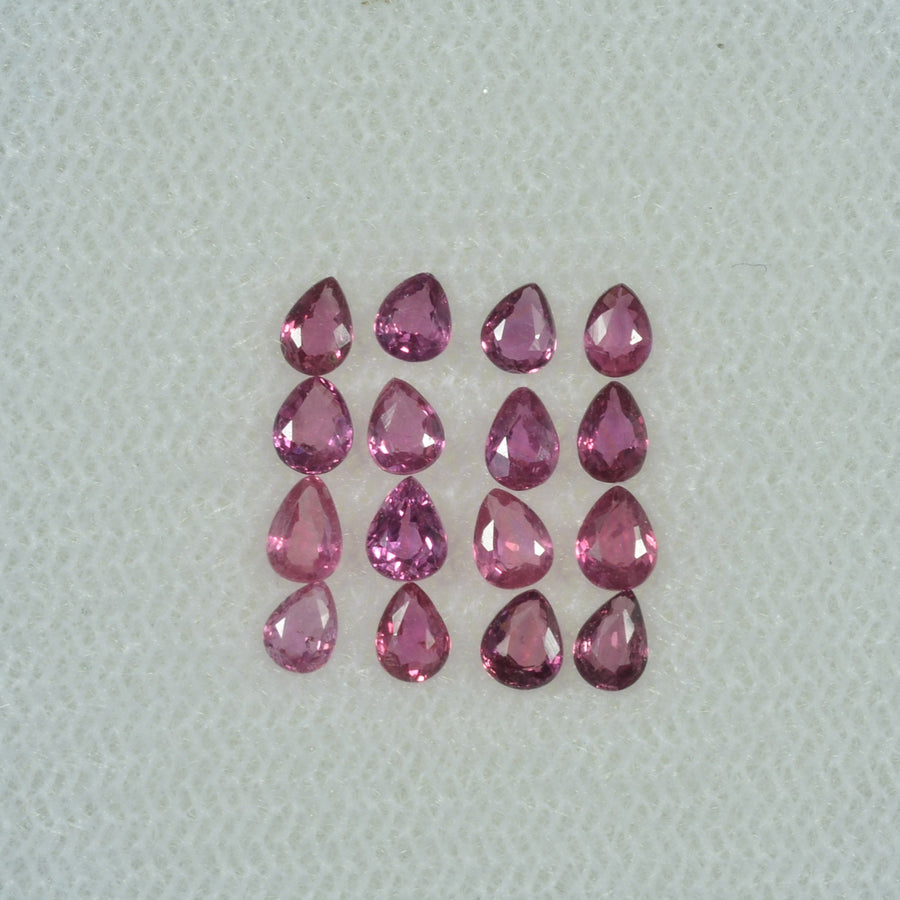 3x2 mm Lot Natural Ruby Loose Gemstone Pear Cut