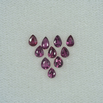 3x2 mm Lot Natural Ruby Loose Gemstone Pear Cut
