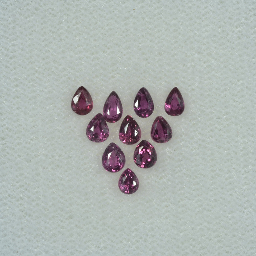 3x2 mm Lot Natural Ruby Loose Gemstone Pear Cut